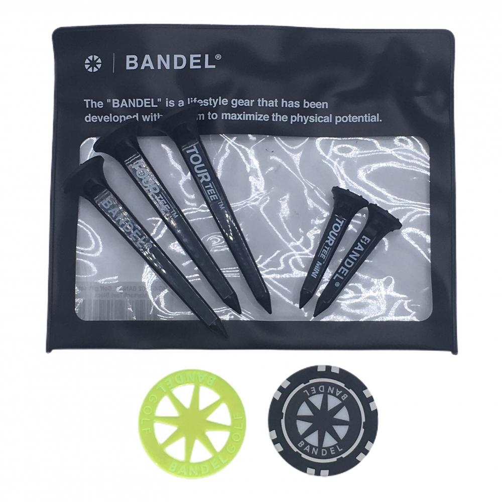【新品】バンデル ティーセット 黒×イエロー ティー マーカー ゴルフ BANDEL