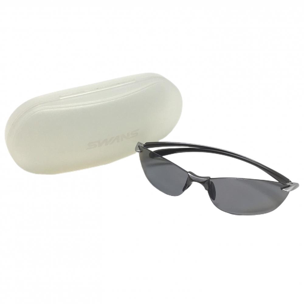 【美品】スワンズ スポーツサングラス 黒 SALF-0051 Airless-Leaf fit GMR ゴルフ SWANS