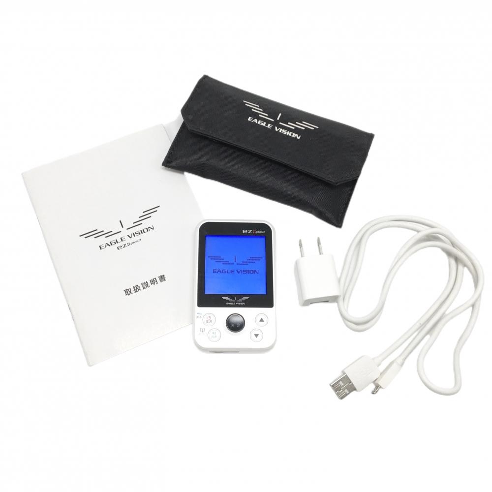 【美品】イーグルビジョン GPSゴルフナビ 白 ez plus3 通電確認済 収納ケース付 ゴルフ EAGLE VISION
