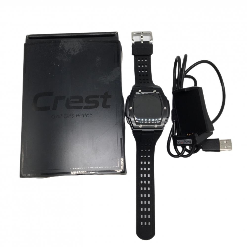 【超美品】ショットナビ GPSゴルフウォッチ 黒 Crest 通電確認済 ゴルフ その他