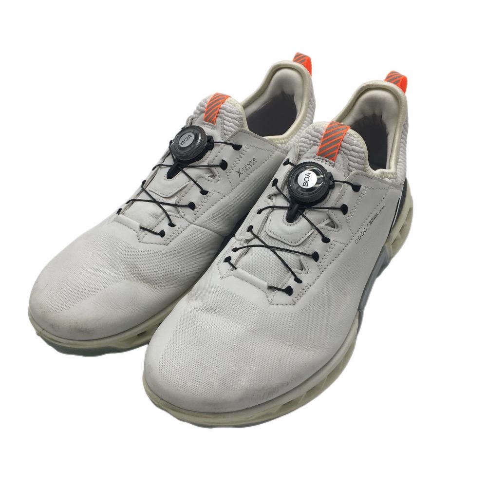 エコー ゴルフシューズ 白×黒 130424 GORE-TEX BIOM C4 ダイヤル式 BOA メンズ EU43(26.5-27.0相当) ゴルフウェア ECCO