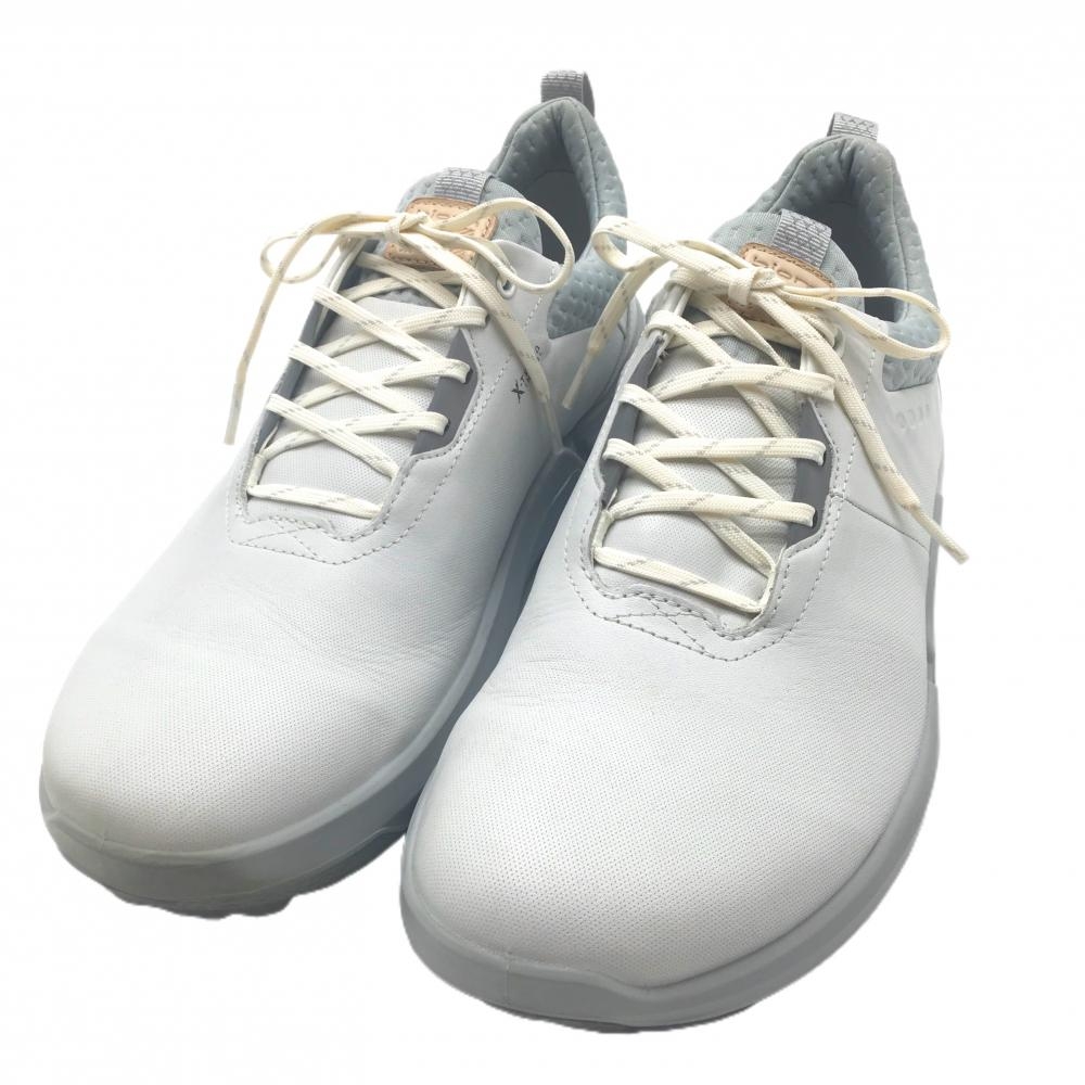 【美品】エコー ゴルフシューズ ライトグレー 108204-57876 BIOM H4 スパイクレス メンズ EU44(27.5相当） ゴルフウェア 