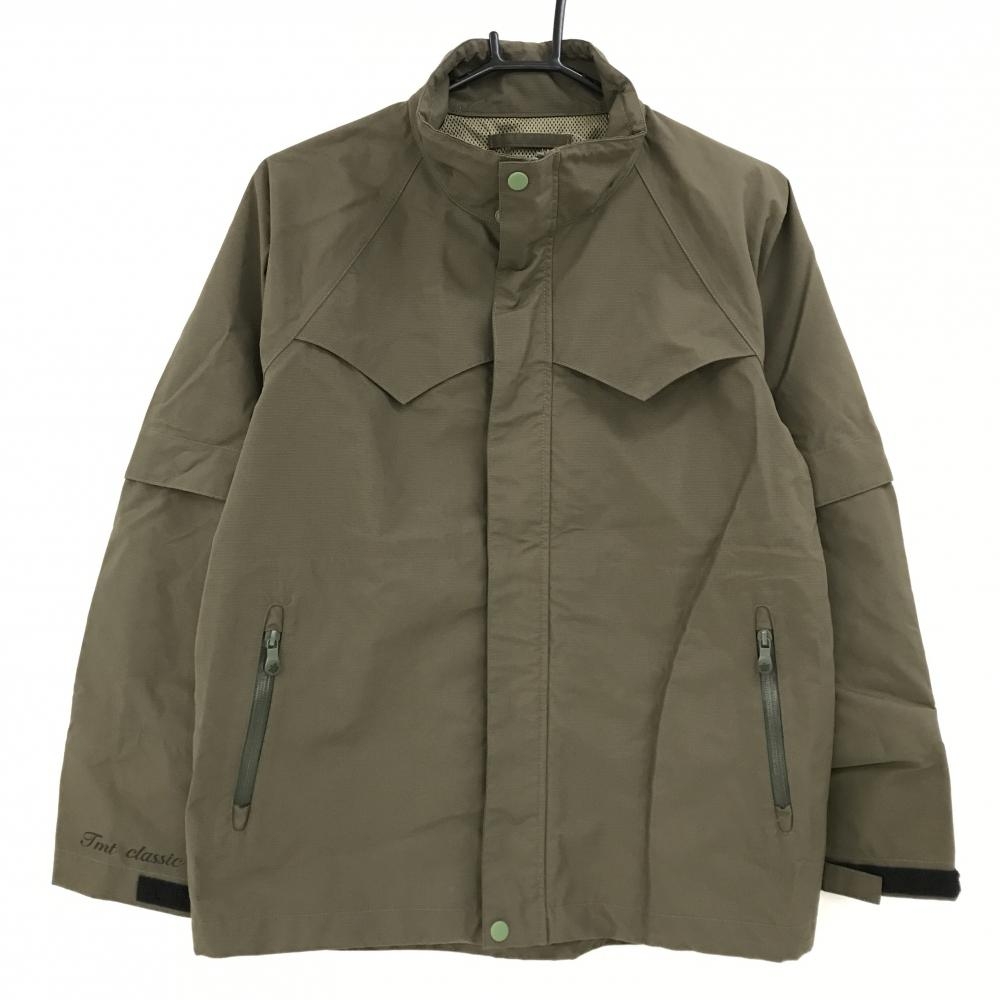 【超美品】ティーエムティークラシック 2WAYジャケット ブラウン 袖着脱可  メンズ S ゴルフウェア TMT CLASSIC