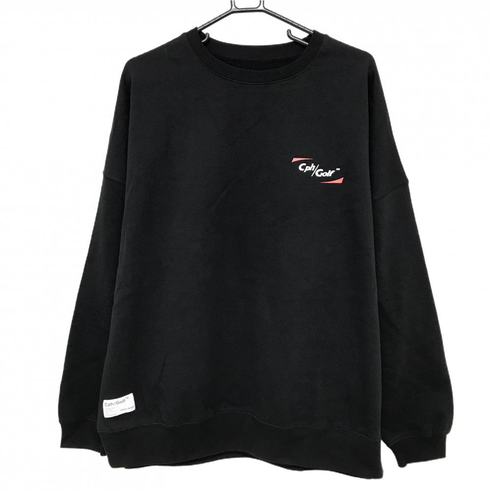 【超美品】キャプテンズヘルムゴルフ トレーナー 黒 スウェット  メンズ extra large  ゴルフウェア 2024年モデル CAPTAINS HELM GOLF