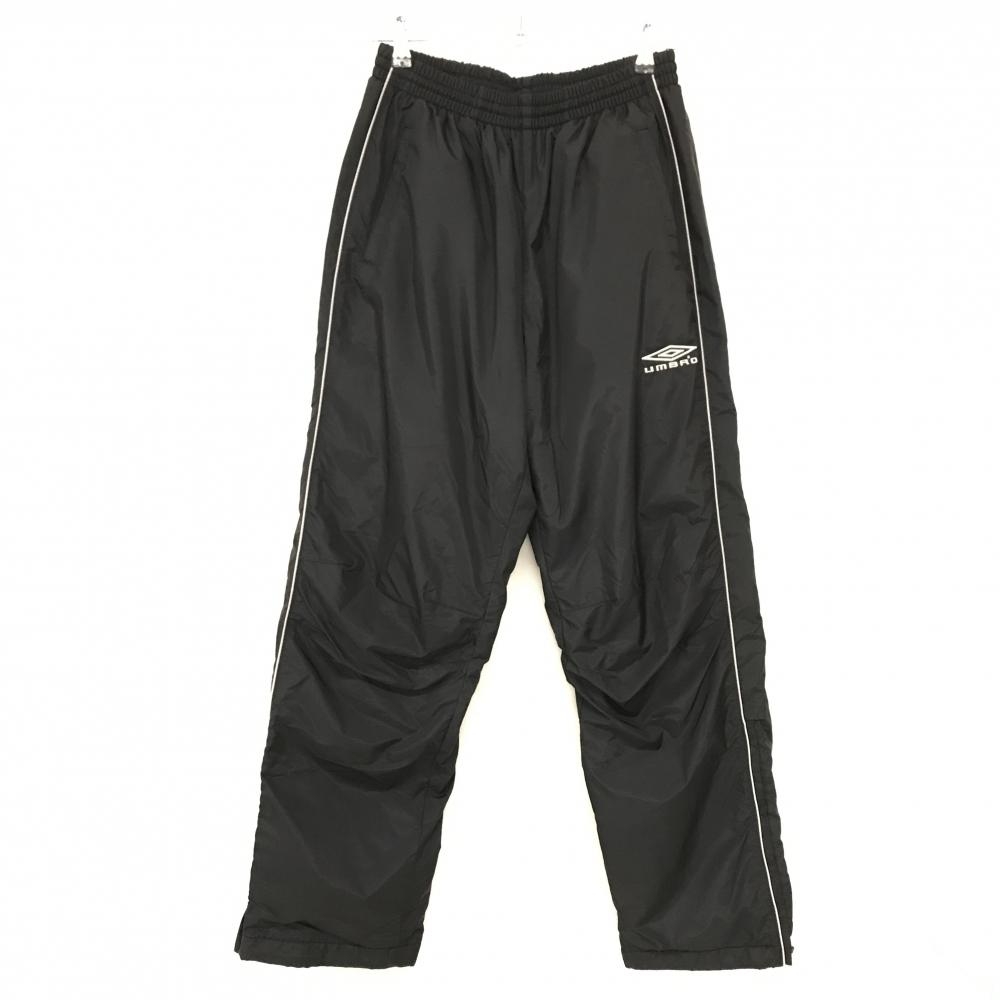 【美品】アンブロ 中綿パンツ 黒 ウエストゴム 裾ジップ メンズ 胴囲86-90　O-XO ゴルフウェア umbro