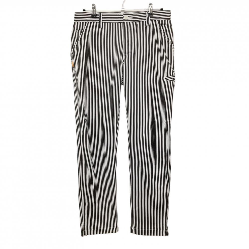 ジーディーオーオリジナル パンツ 白×黒 ストライプ 裏起毛 メンズ 3 ゴルフウェア GDO ORIGINAL