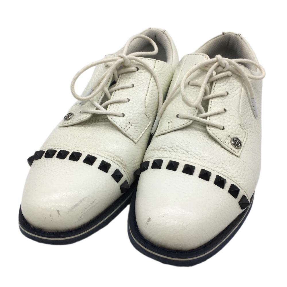 【美品】ジーフォア スパイクレスゴルフシューズ 白×黒 G4LC20EF05  レディース 24 ゴルフウェア G/FORE