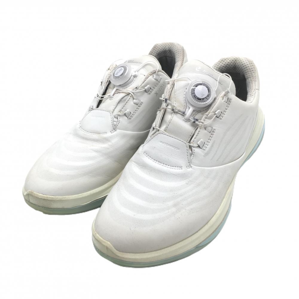 エコー ゴルフシューズ 白×ライトブルー 13276301007 LT1 スパイクレス BOA ダイヤル式 レディース EU41(25.5相当） ゴルフウェア ecco