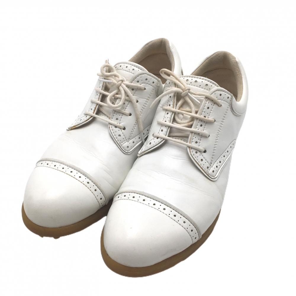 アジェイド ゴルフシューズ 白 AJL-002 汚れ レディース 24.5 ゴルフウェア aJADE