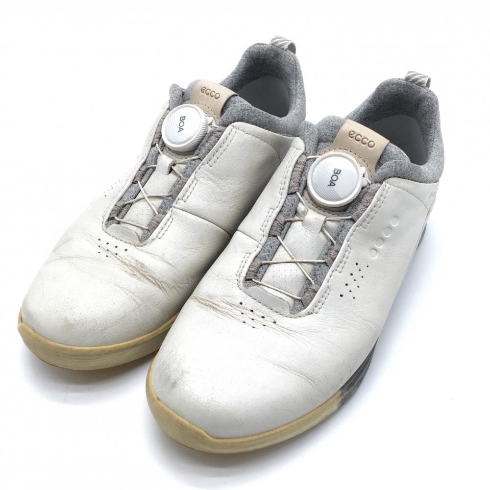 エコー ゴルフシューズ オフホワイト系 GORE-TEX スパイクレス ダイヤル式 BOA  レディース EU37(23.5相当) ゴルフウェア ecco