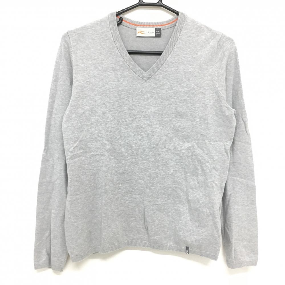 【美品】チュース セーター ライトグレー Vネック レディース 38/M ゴルフウェア KJUS