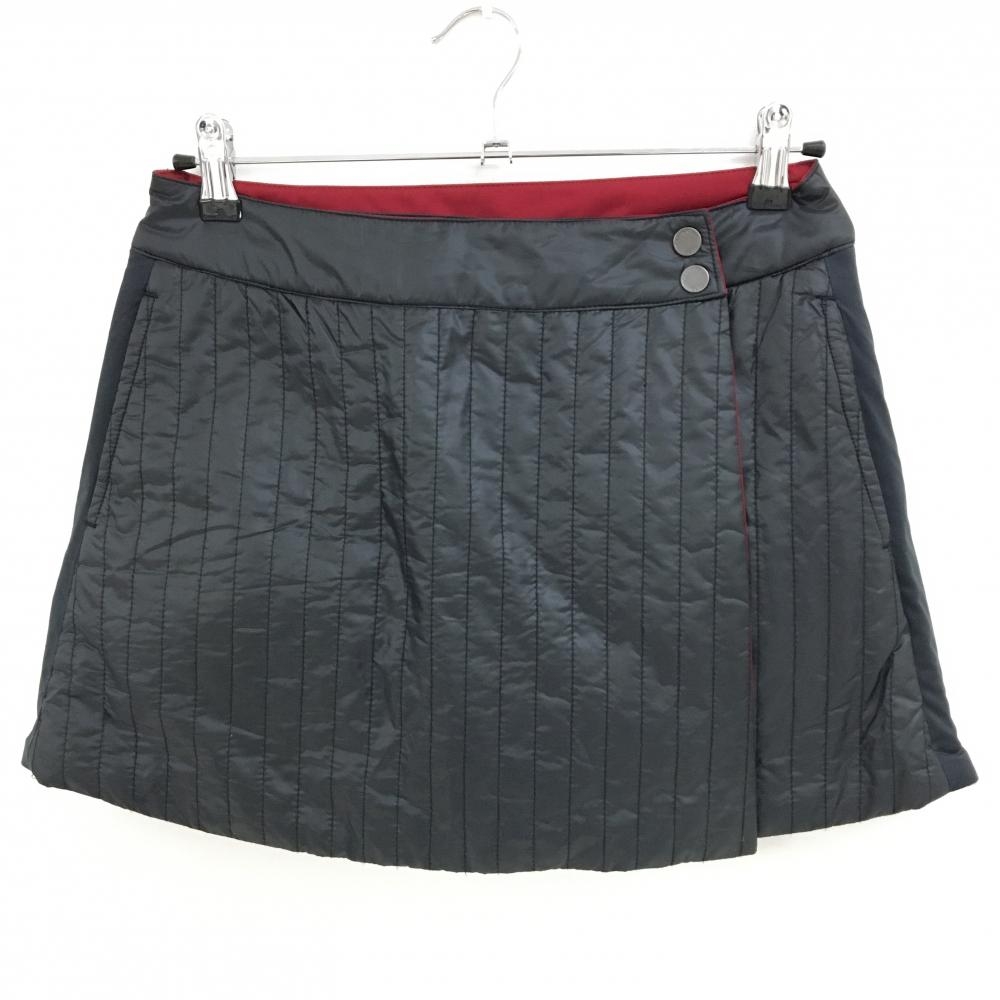 【超美品】カルバンクライン 中綿リバーシブルスカート 黒 裏レッド 巻きスカート レディース 7 ゴルフウェア CalvinKlein