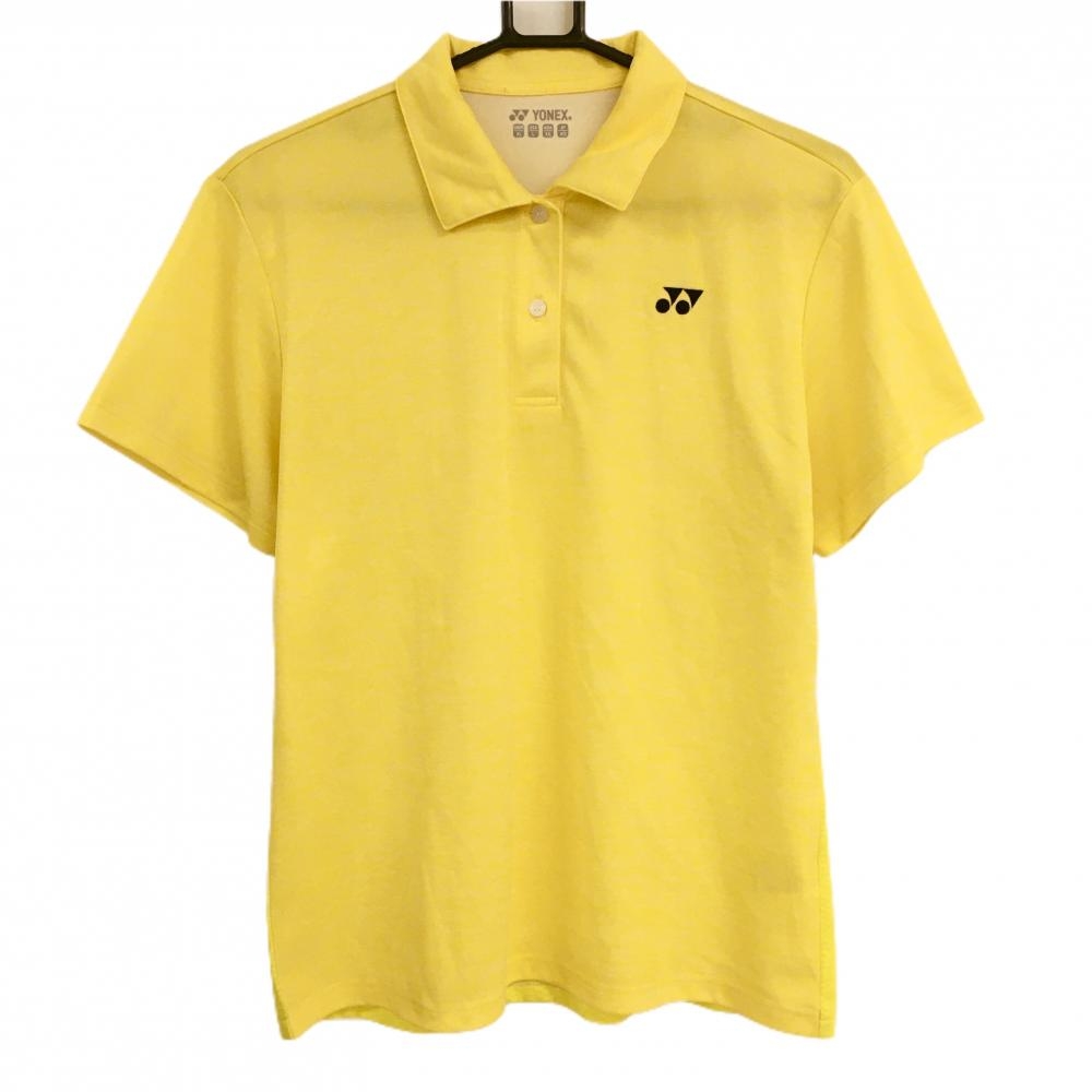 【超美品】ヨネックス 半袖ポロシャツ イエロー 背面メッシュ レディース XO ゴルフウェア YONEX