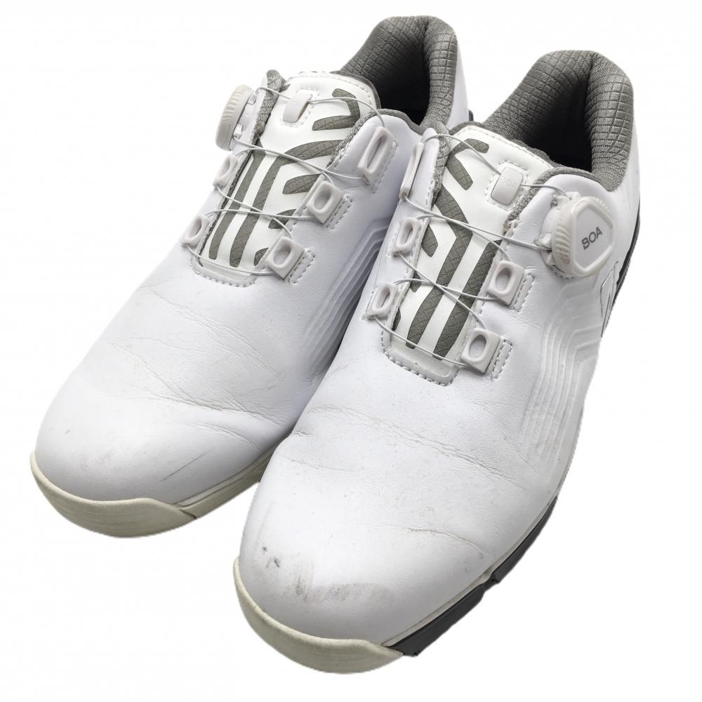 ブリヂストンゴルフ ゴルフシューズ 白×グレー SHG100 スパイクレス ダイヤル式 BOA  メンズ 26.0 ゴルフウェア Bridgestone