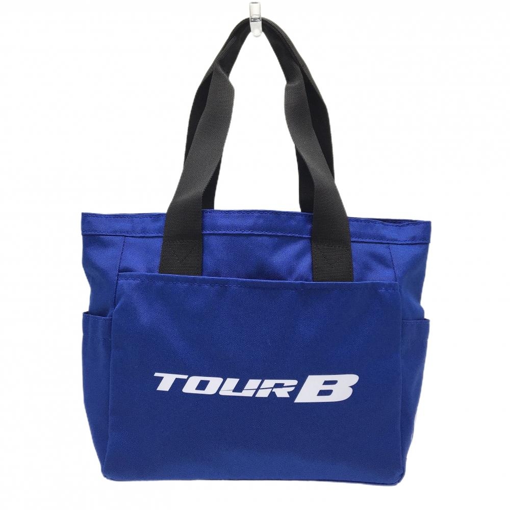 【未使用品】ブリヂストン カートバッグ ブルー×白 TOURB 内外サイドポケット付 ゴルフ Bridgestone