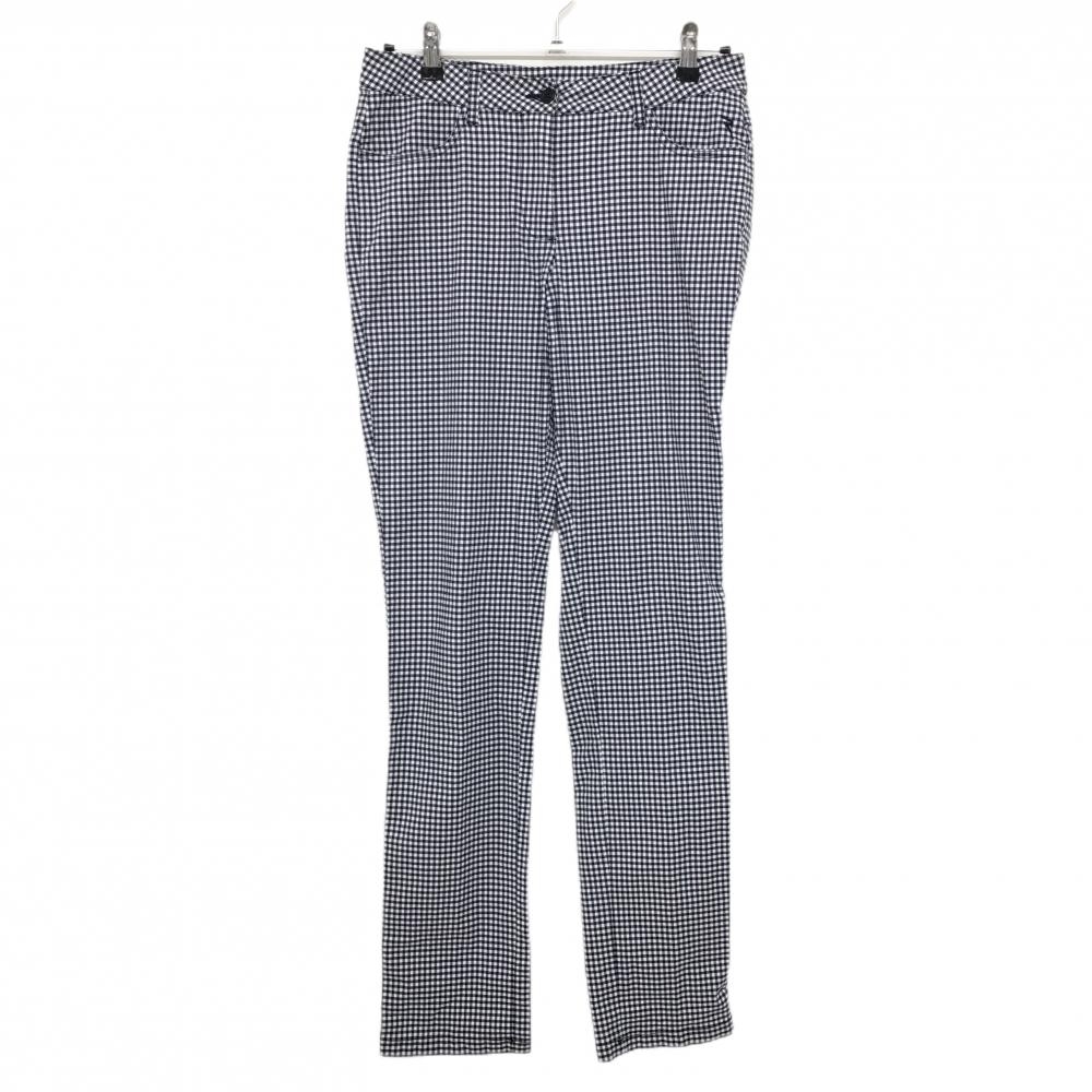 シェルボ パンツ 白×ネイビー チェック柄 ポケットロゴ  メンズ USA10M ゴルフウェア CHERVO