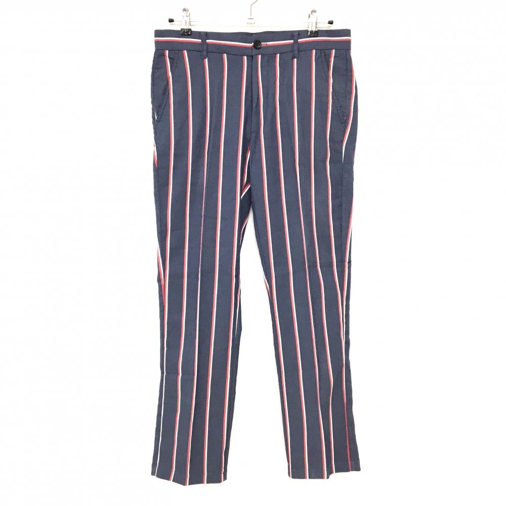 トミーヒルフィガー パンツ ネイビー×レッド ストライプ T装着可 ストレッチ  メンズ L ゴルフウェア Tommy Hilfiger Golf