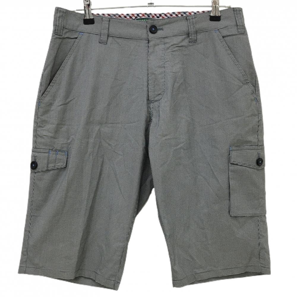 【美品】トミーヒルフィガー ハーフパンツ 黒×白 千鳥格子 メンズ L ゴルフウェア Tommy Hilfiger Golf