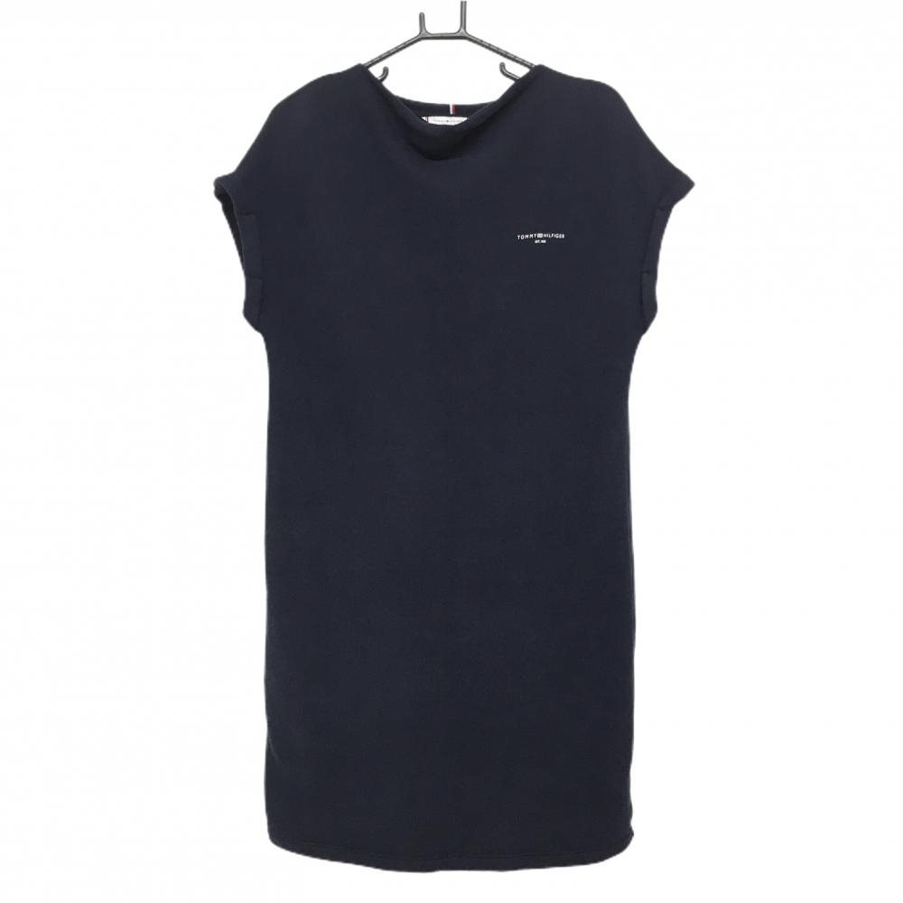 【美品】トミーヒルフィガー 半袖ワンピース ダークネイビー スウェット  レディース L ゴルフウェア Tommy Hilfiger Golf