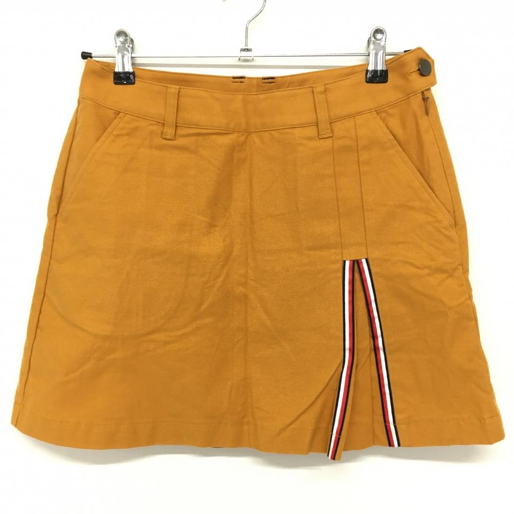 トミーヒルフィガー スカート キャメル バックロゴ刺しゅう 後ろボックスプリーツ  レディース M ゴルフウェア Tommy Hilfiger Golf