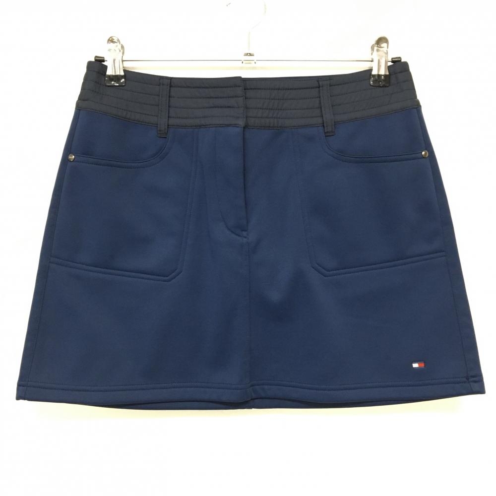 【美品】トミーヒルフィガー スカート ネイビー 裏起毛 レディース M ゴルフウェア Tommy Hilfiger Golf
