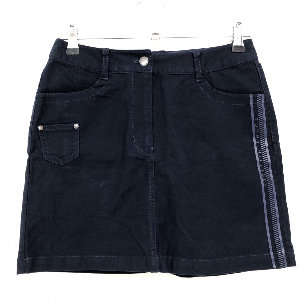 トミーヒルフィガー スカート ネイビー サイドロゴライン ストレッチ レディース M ゴルフウェア Tommy Hilfiger Golf