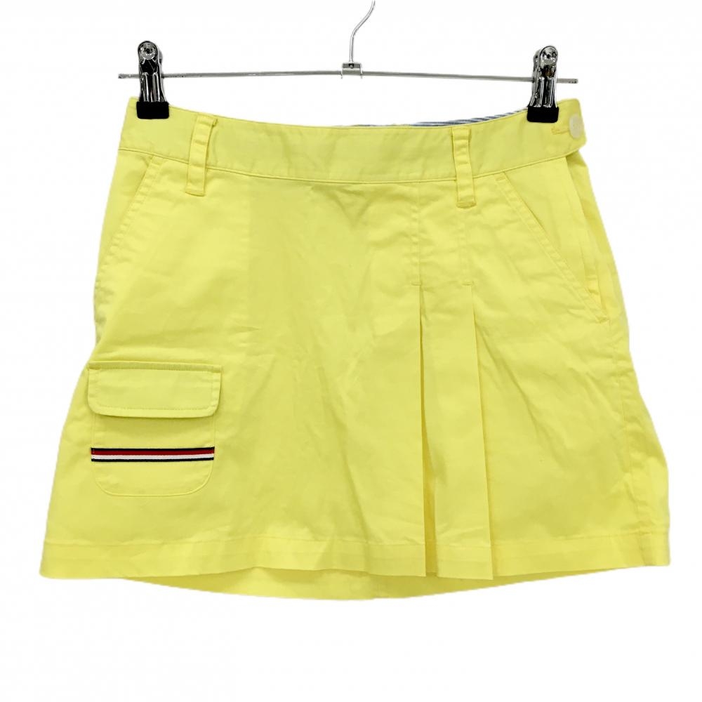 【美品】トミーヒルフィガーゴルフ スカート イエロー ストレッチ  レディース S ゴルフウェア Tommy Hilfiger Golf