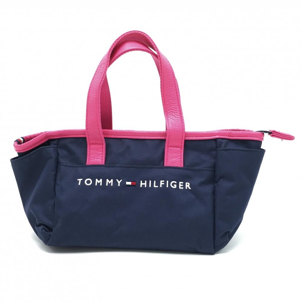 【美品】トミーヒルフィガー カートバッグ ネイビー×ピンク 内サイドポケット付ゴルフ Tommy Hilfiger Golf 画像