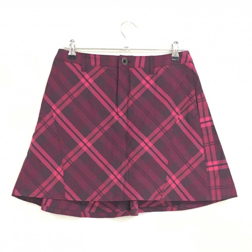 【超美品】ポールスチュアートスポーツ スカート ピンク チェック  レディース 9(M) ゴルフウェア Paul Stuart SPORT