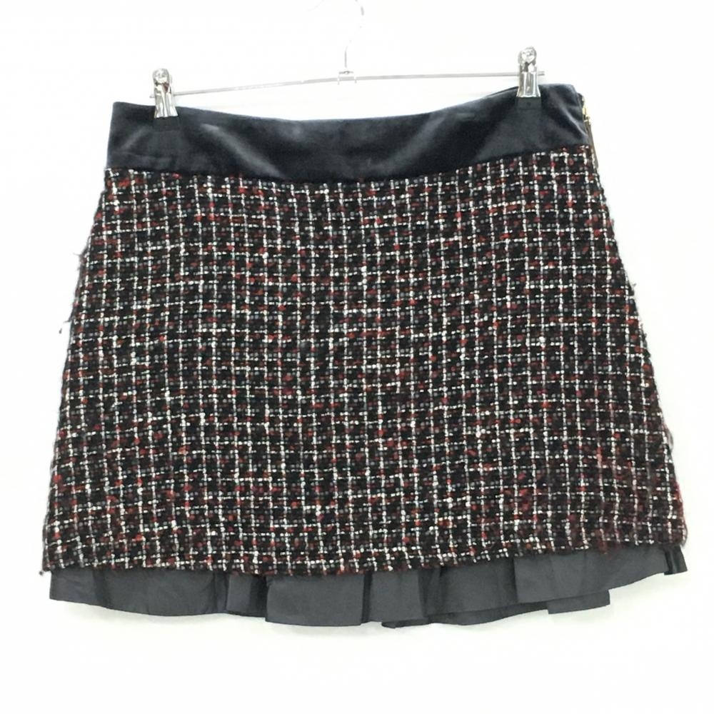 ポールスチュアートスポーツ リバーシブルスカート 黒×レッド ツイード 裏グレー  レディース 13 ゴルフウェア Paul Stuart SPORT