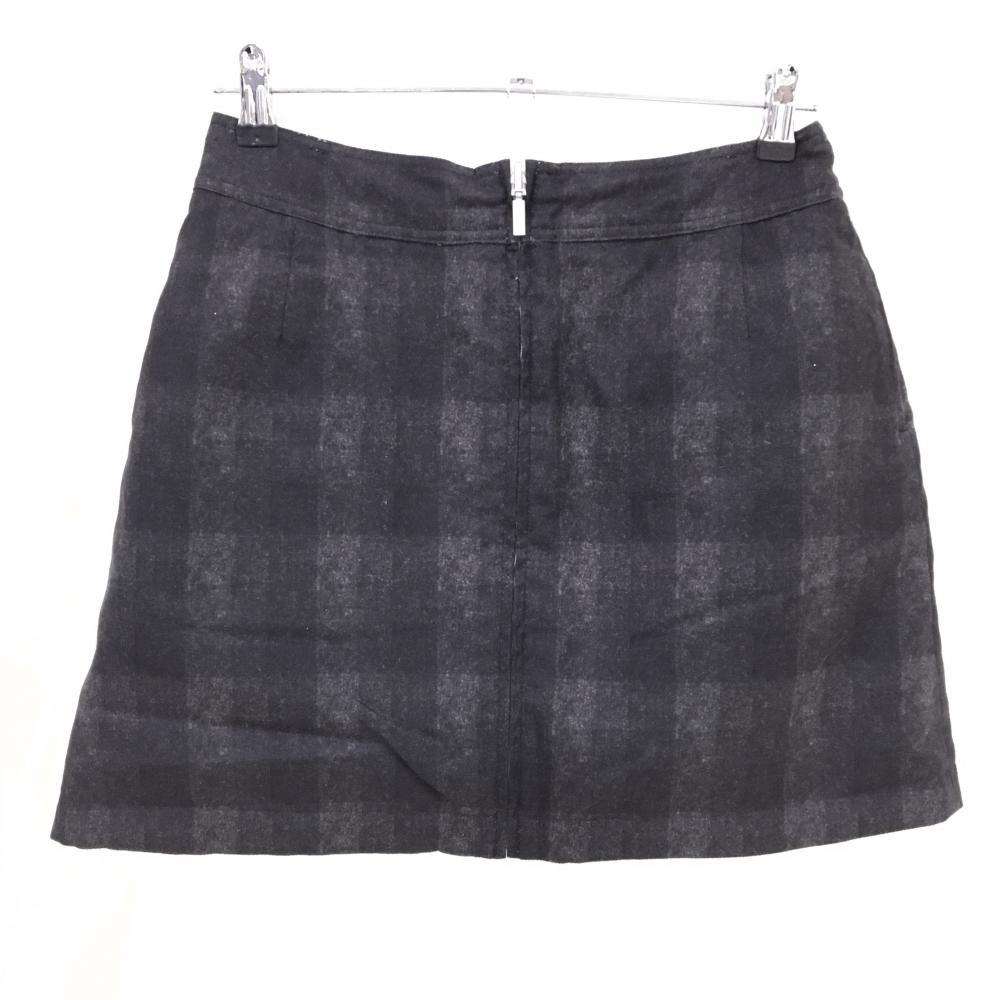 【超美品】ポールスチュアートスポーツ 中綿リバーシブルスカート ダークグレー チェック レディース 9(M) ゴルフウェア Paul Stuart SPORT