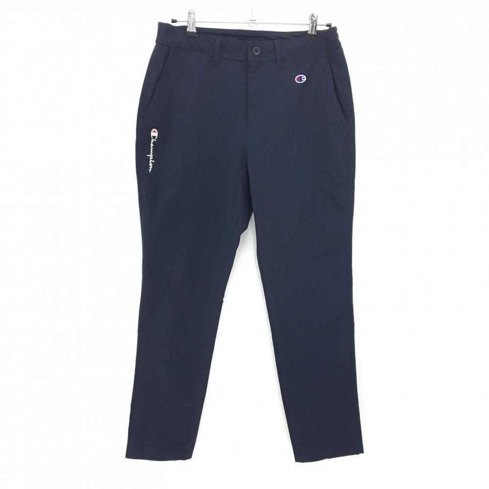【超美品】チャンピオン パンツ ネイビー ストレッチ ロゴ メンズ LARGE ゴルフウェア Champion