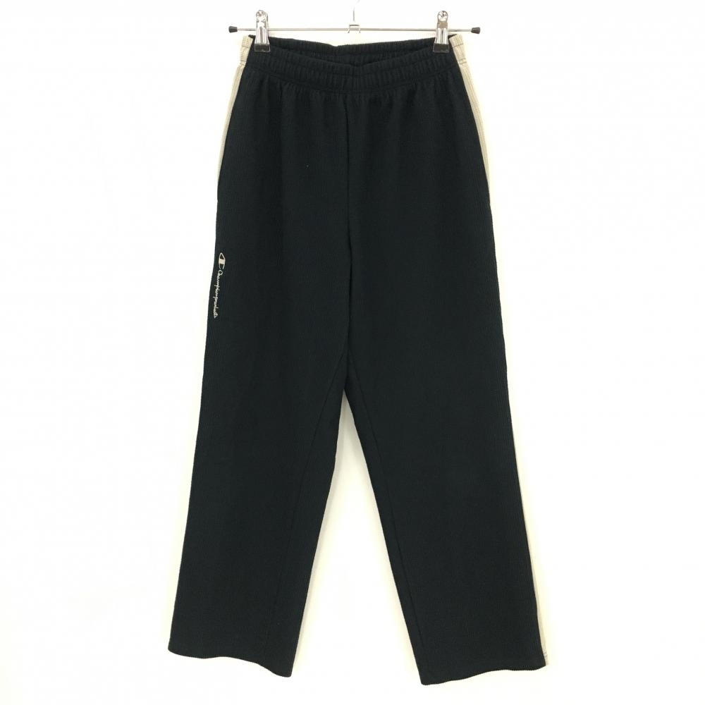 チャンピオン パンツ 黒×グレー コーデュロイ調 サイドライン  メンズ M ゴルフウェア Champion