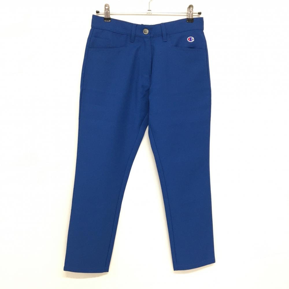 【超美品】チャンピオン パンツ ブルー ロゴ刺しゅう レディース MEDIUM ゴルフウェア Champion
