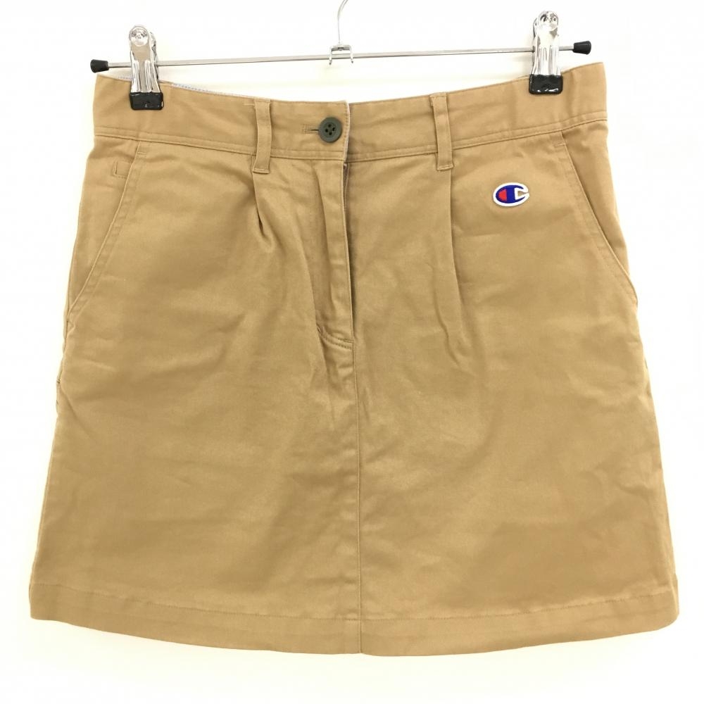 【超美品】チャンピオン スカート ブラウン ワッペン  レディース MEDIUM ゴルフウェア Champion