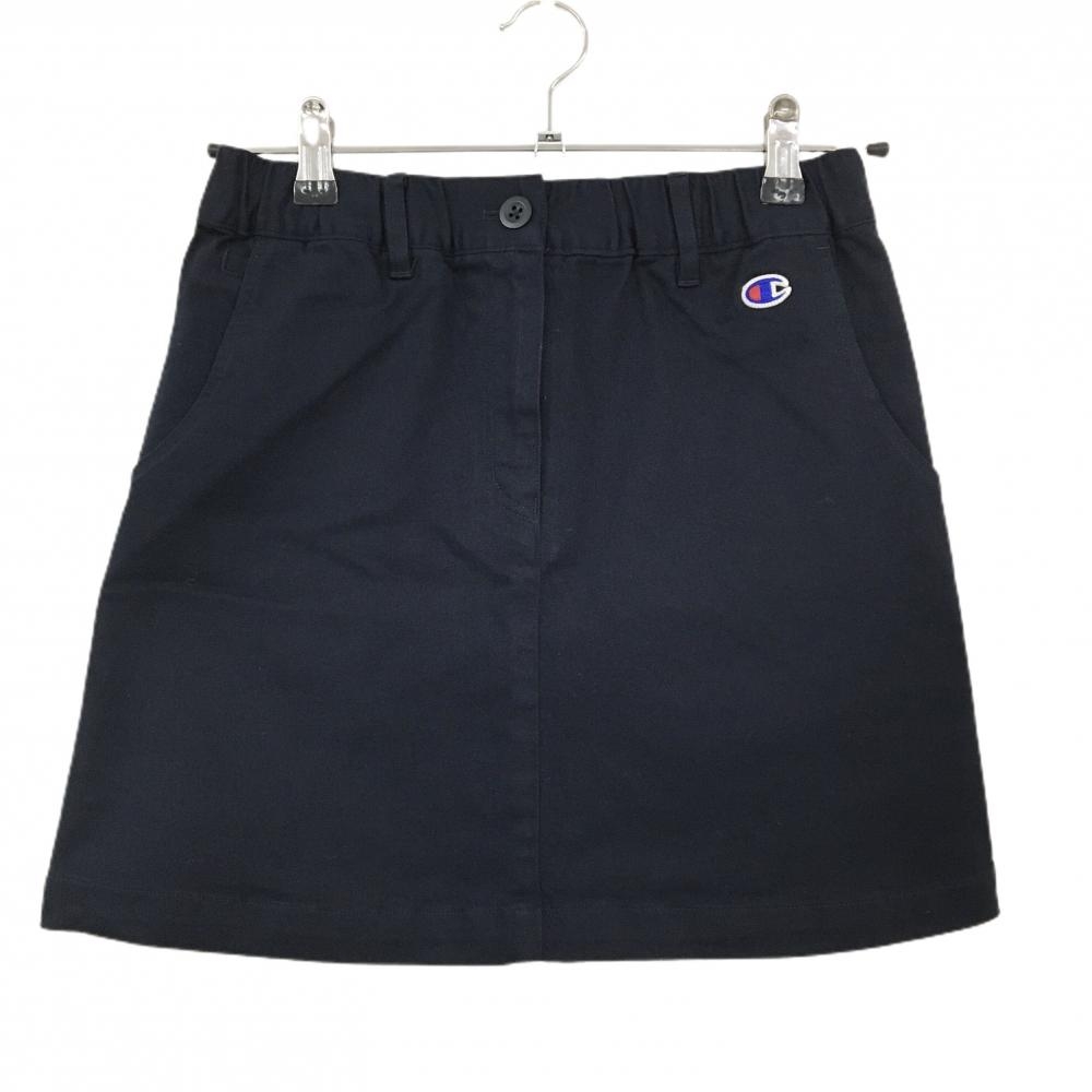 【美品】チャンピオン スカート ネイビー ストレッチ ウエストゴム レディース SMALL ゴルフウェア Champion