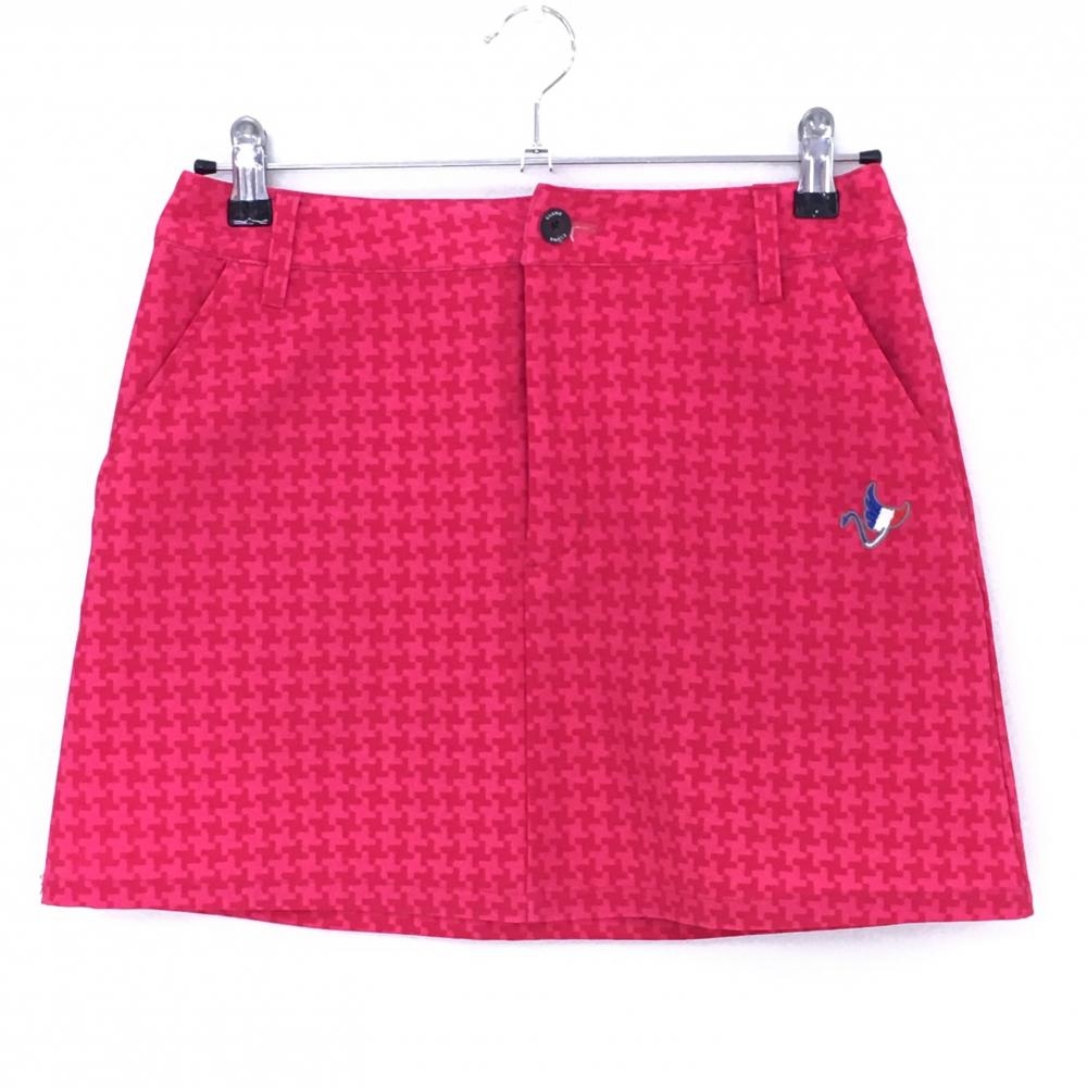 【超美品】クランク スカート ピンク 総柄 裏起毛 レディース M ゴルフウェア CLUNK