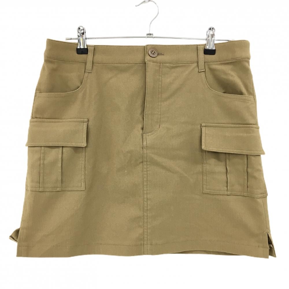 【美品】クランク カーゴスカート ライトブラウン 裏微起毛 ストレッチ レディース XL ゴルフウェア CLUNK