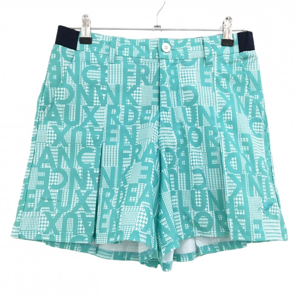 【超美品】クランク キュロットスカート エメラルドグリーン×白  レディース L ゴルフウェア CLUNK