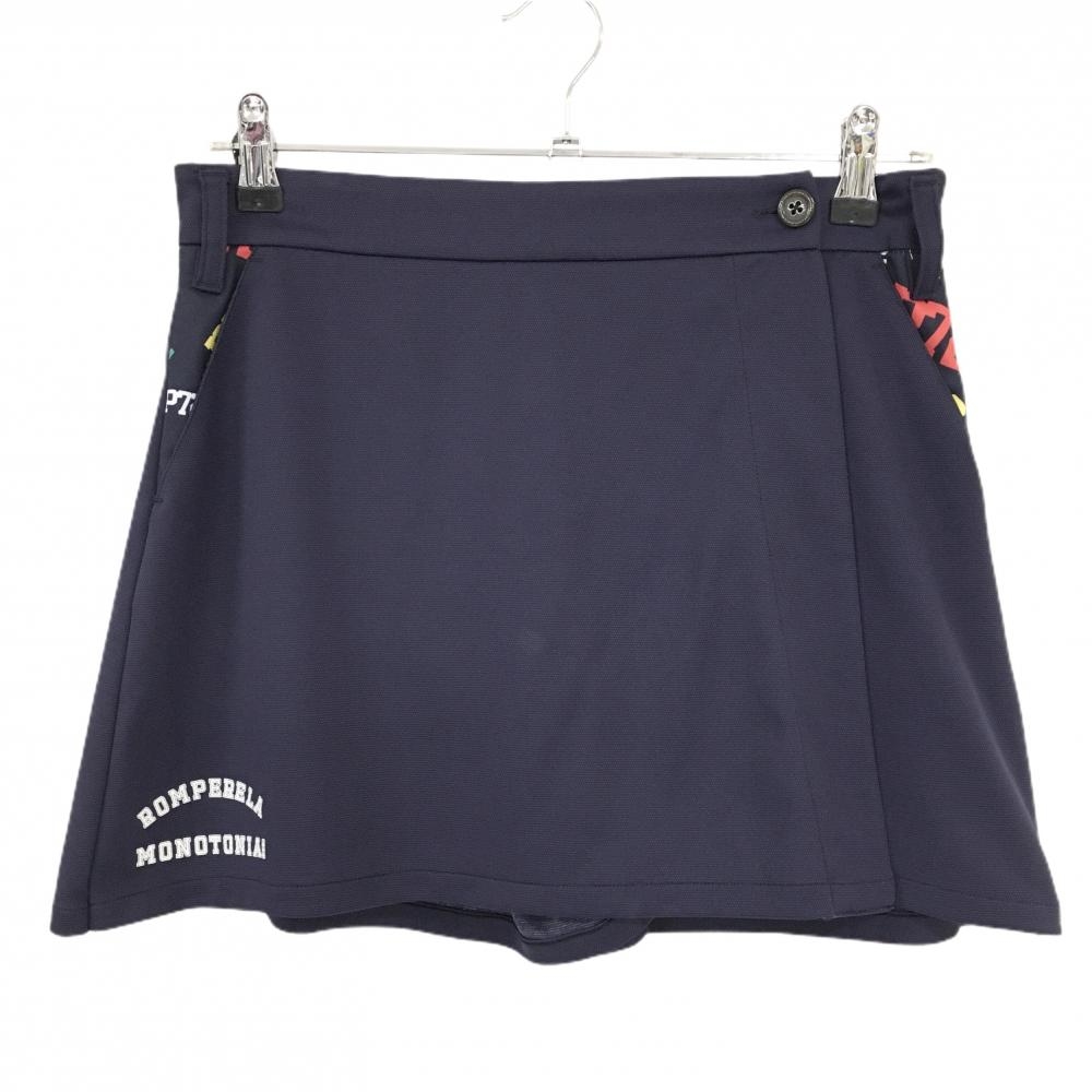 【美品】パーセッタンタドゥエ スカート ネイビー 内側インナーパンツ  レディース M ゴルフウェア PAR72