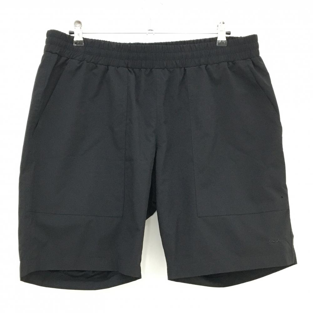 【新品】ムータマリン ハーフパンツ 黒 ストレッチ ウエストゴム  メンズ 7(XL) ゴルフウェア 2024年モデル muta