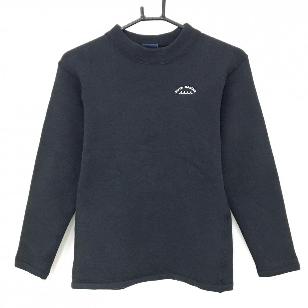 【美品】ムータマリン 長袖ハイネックシャツ 黒 裏起毛  レディース 2(M) ゴルフウェア 2024年モデル muta