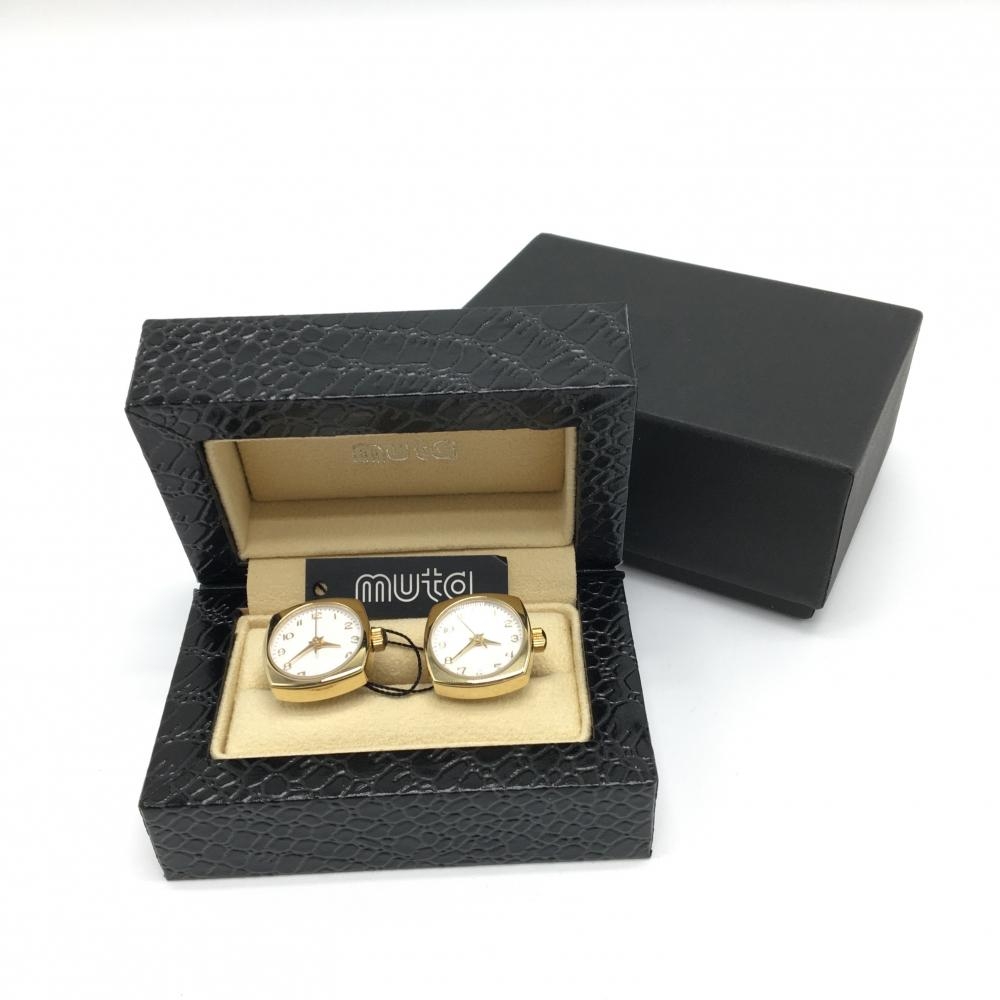 【新品】ムータ カフスボタン ゴールド 時計 箱付きゴルフ muta