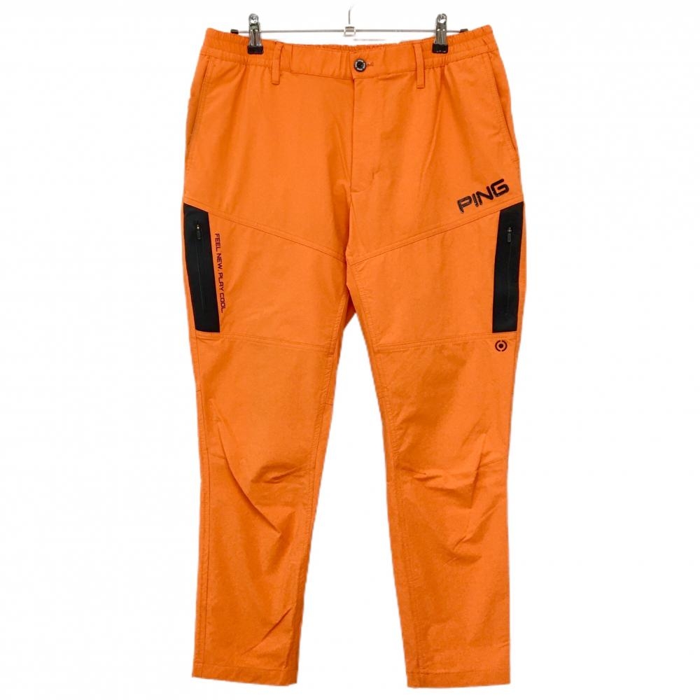 ピン パンツ オレンジ×黒 CORDURA ウエスト一部ゴム ストレッチ メンズ LL ゴルフウェア 2024年モデル PING