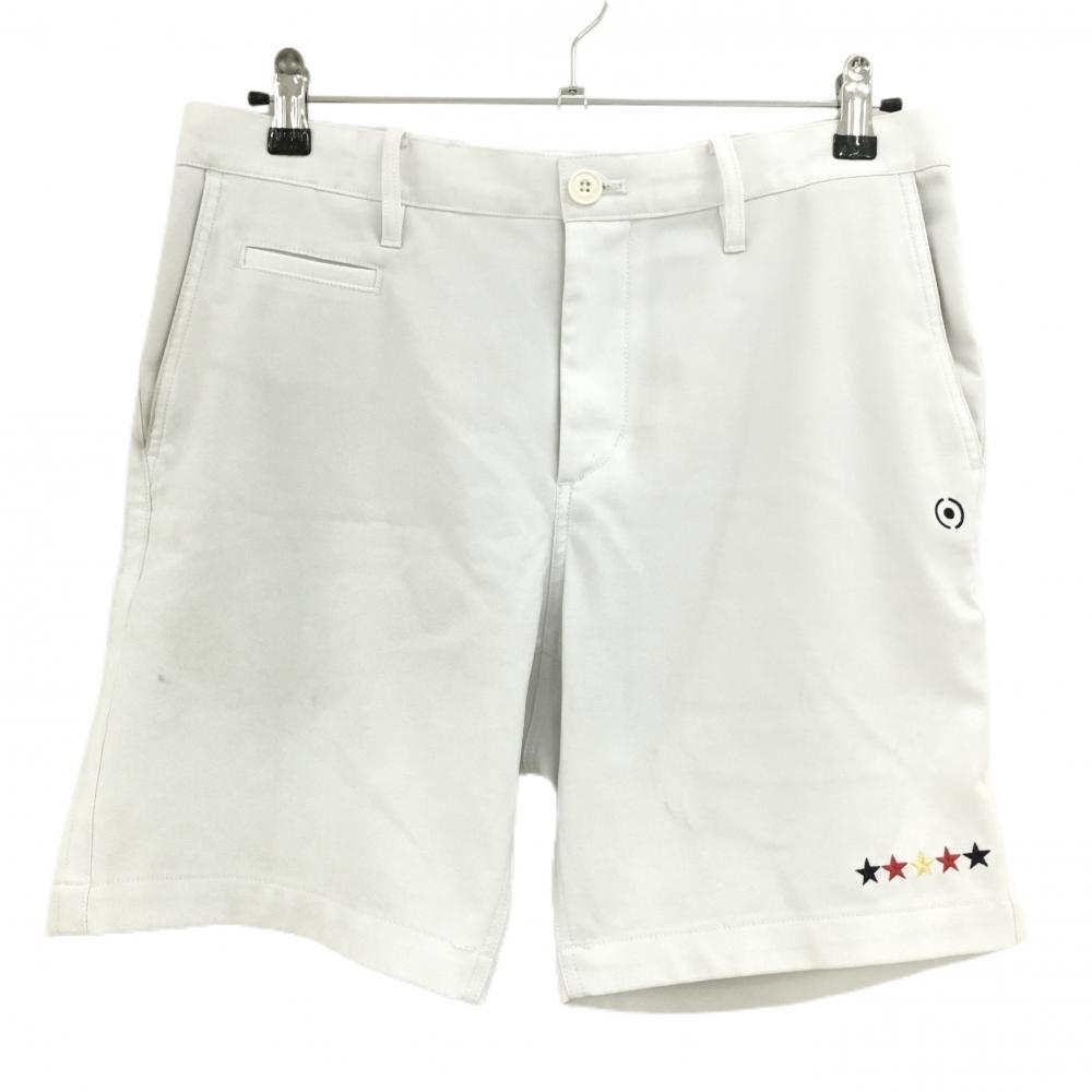 ピン ハーフパンツ 白 ロゴ刺しゅう 星  メンズ M ゴルフウェア PING