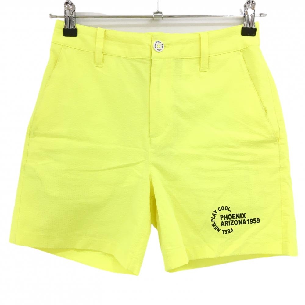 ピン ショートパンツ イエロー サッカー生地 レディース SS ゴルフウェア 2023年モデル PING