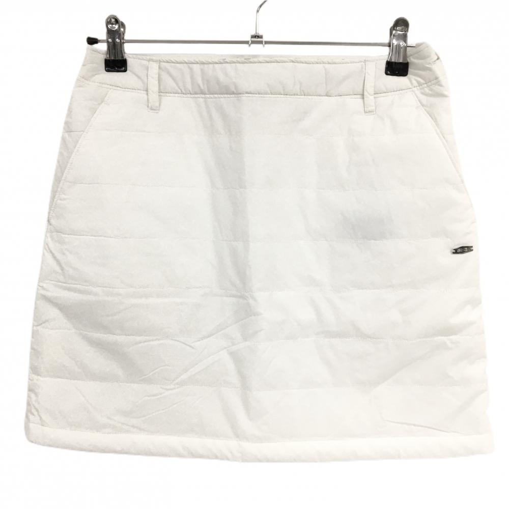 【超美品】ピン 中綿スカート 白 後ろロゴ刺しゅう サイドジップ レディース M ゴルフウェア PING