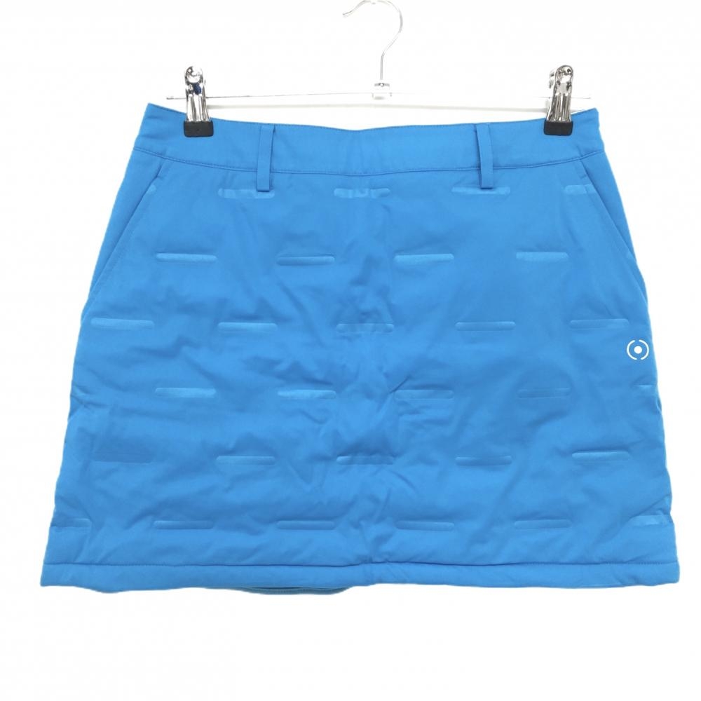 【美品】ピン 中綿スカート ブルー系 総柄 ロゴ白  レディース L ゴルフウェア PING
