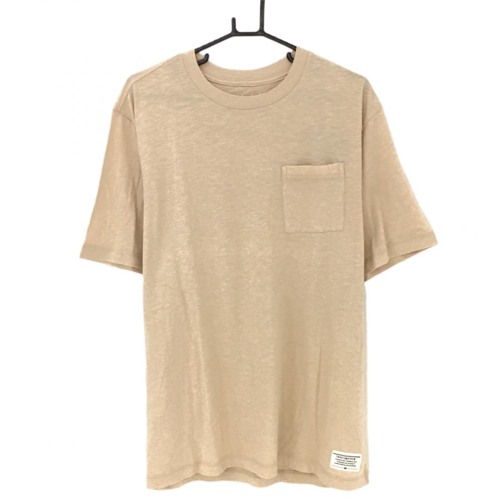 【新品】トラヴィスマシュー 半袖Tシャツ ベージュ 胸ポケット メンズ 2XL ゴルフウェア 大きいサイズ TravisMathew