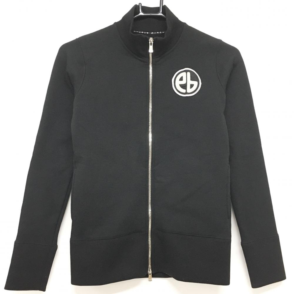 エフィカス ブルゾン 黒 胸元ワッペン 裏起毛 レディース  ゴルフウェア efficace
